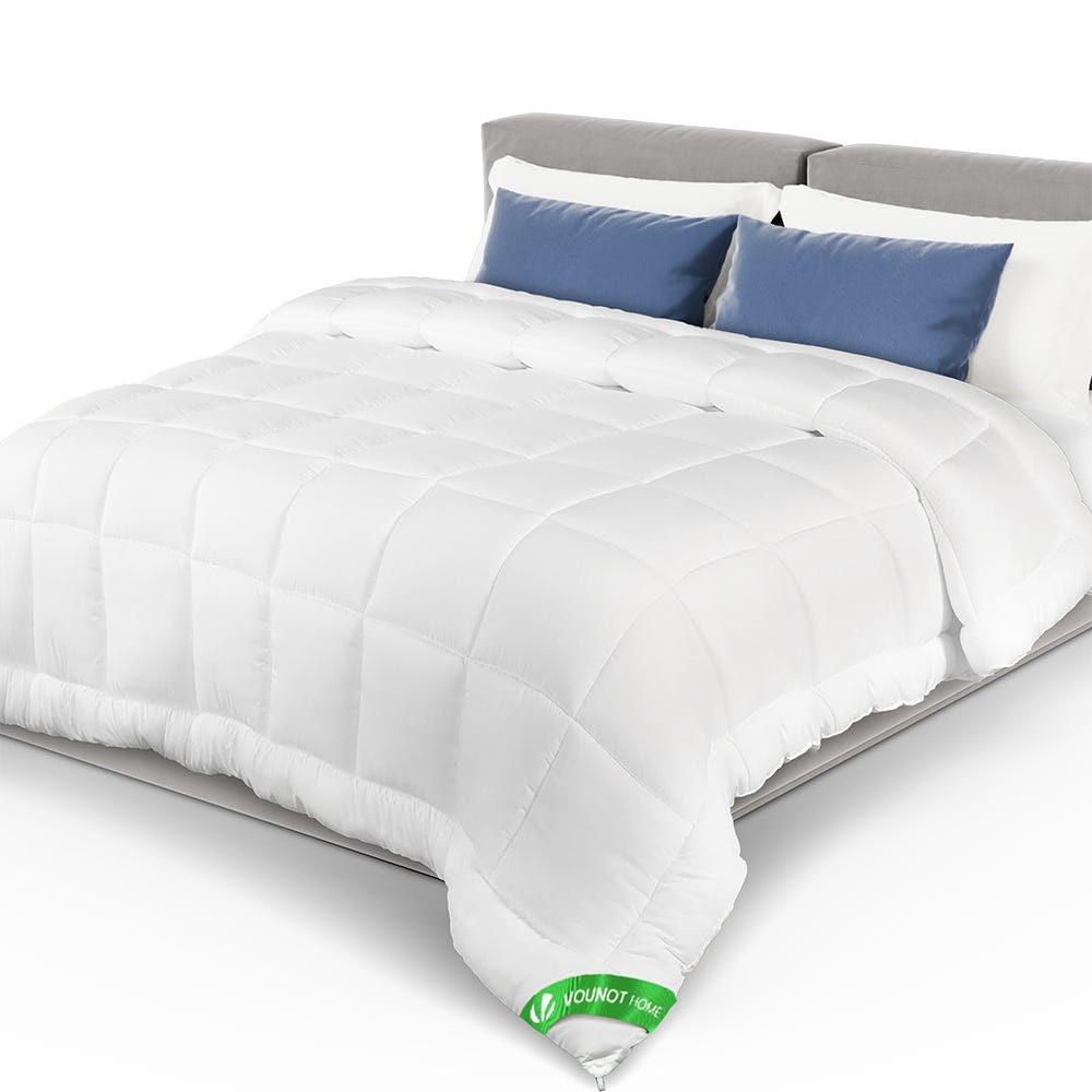 BPC Piumone in piuma biologica per letto matrimoniale, lussuoso inserto per piumino, con fodera in 100% cotone e imbottitura in piuma per tutte le stagioni, bianco avorio, 172 x 228 cm BPC Piumone in piuma biologica per letto matrimoniale, lussuoso inserto per piumino, con fodera in 100% cotone e imbottitura in piuma per tutte le stagioni, bianco avorio, 172 x 228 cm