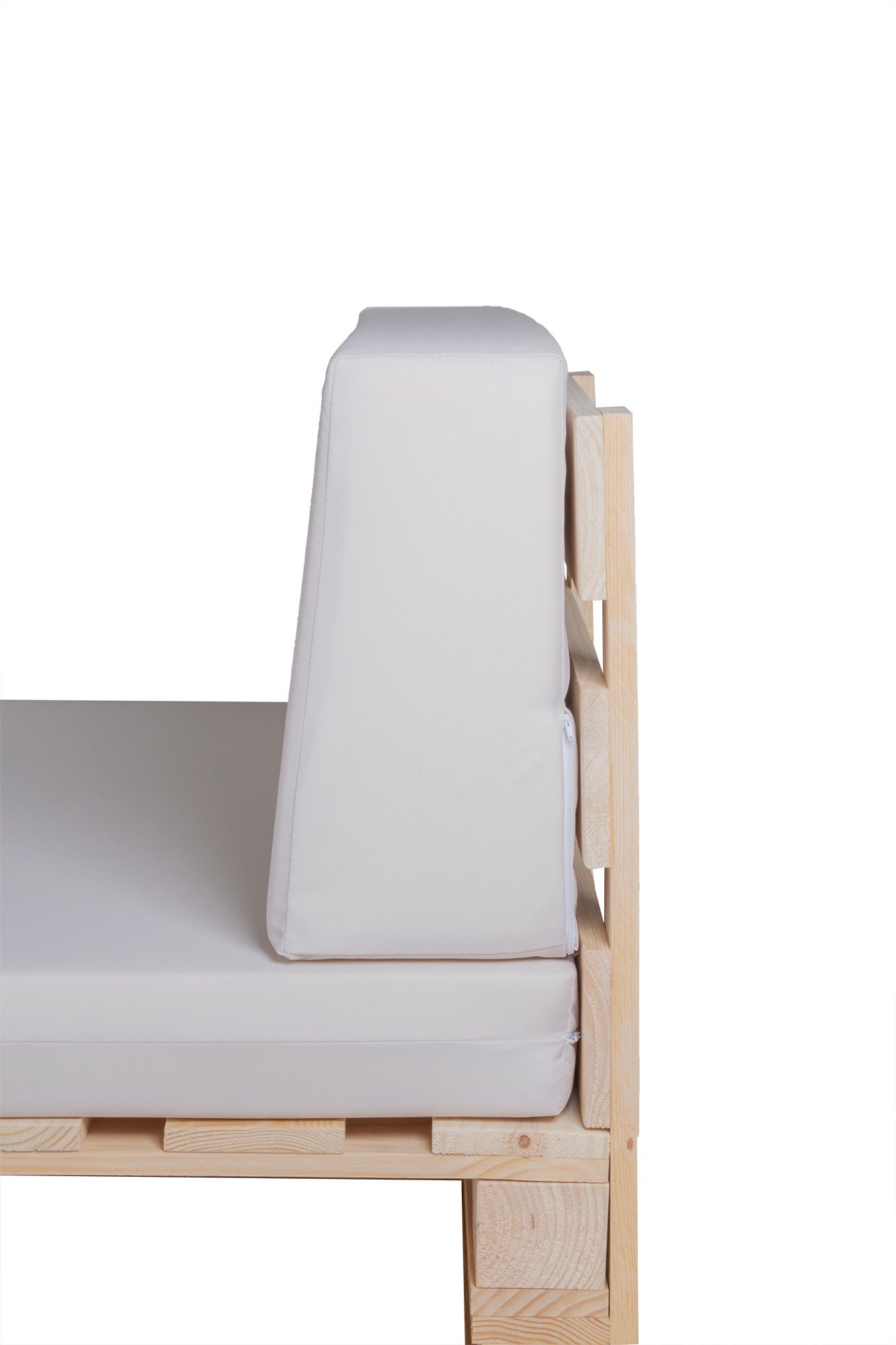 CONJUNTO COJINES TEJIDO IMPERMEABLE PARA SOFA DE PALETS DE 100cm X 60cm (ASIENTO + RESPALDO) BEIGE - 3