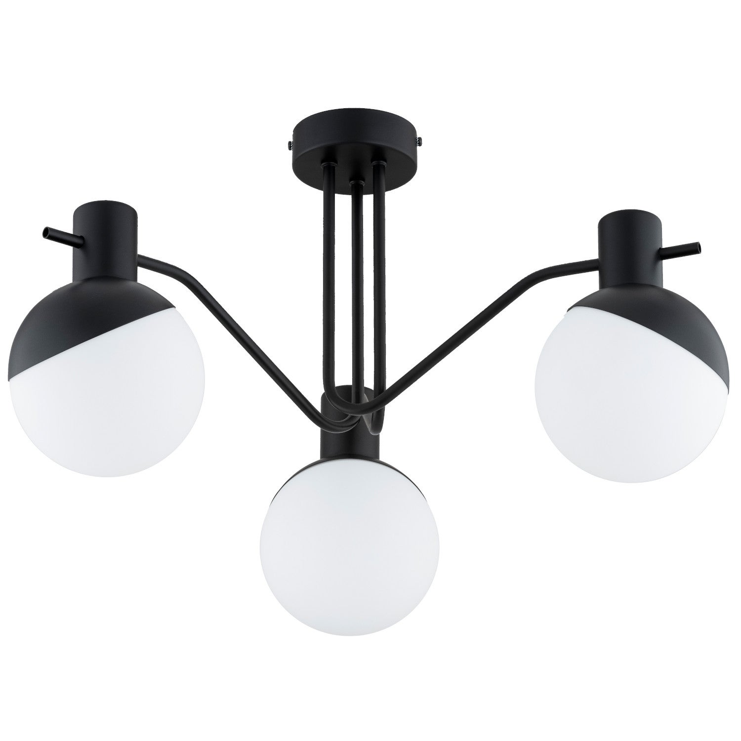 Lampa sufitowa wisząca Enigma czarno-biała 3xE14x10W nowoczesna wym: 34 x 58 x 58 cm metal Alfa