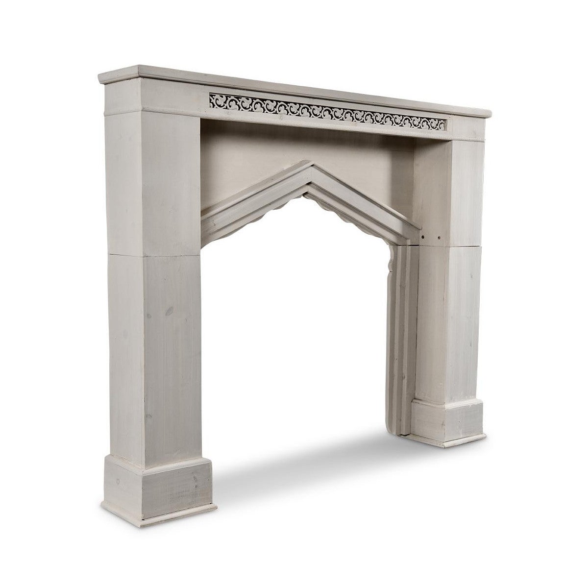 Console De Cheminée Style Shabby Chic – Palazzo INT – Gris/Beige – Bois – Vintage