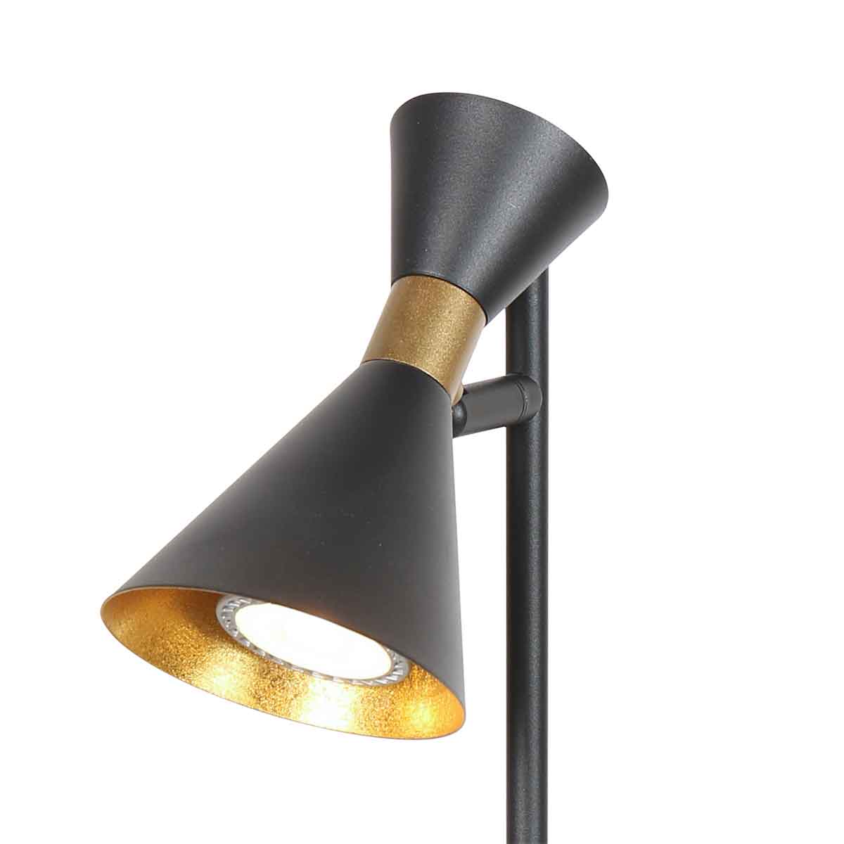 Lampe de table - noir - Preto - plastique métal - Ø 15cm - GU10 - 4111ZW - Anne Lighting - 5