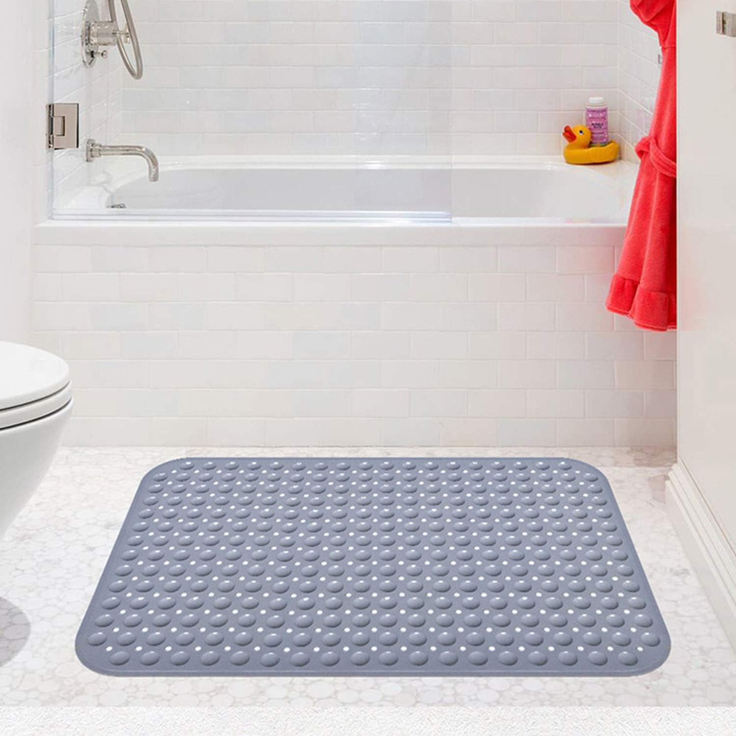 Tapis De Douche Rectangulaire Grande Salle De Bain Tapis Antidérapant Ménage Salle De Douche Tapis De Bain Tapis De Sol De Toilette Tapis - 2