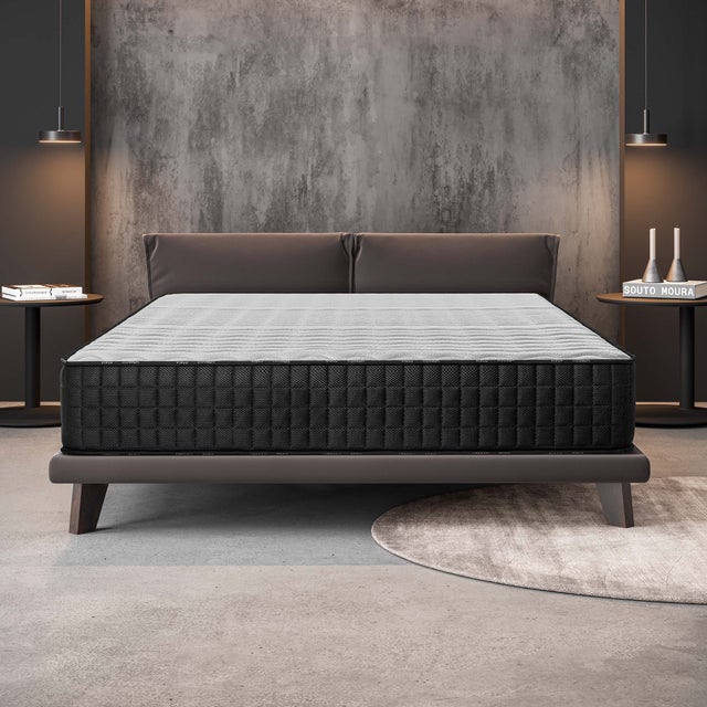 Matelas Titanium 160x200 cm - Mousse à mémoire de forme HR - Blue Latex - Très épais 25 cm - 7 Zones - Respirant - Hypoallergénique