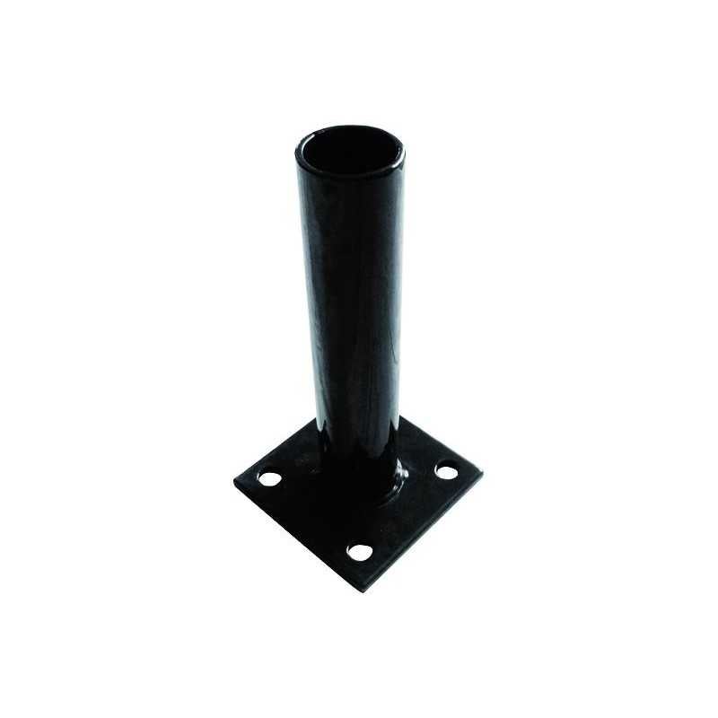 Vigor Base Para Postes Redondos – Antracita, Diámetro 48 Mm, Placa De Anclaje Con 4 Agujeros (Sin Fijaciones)