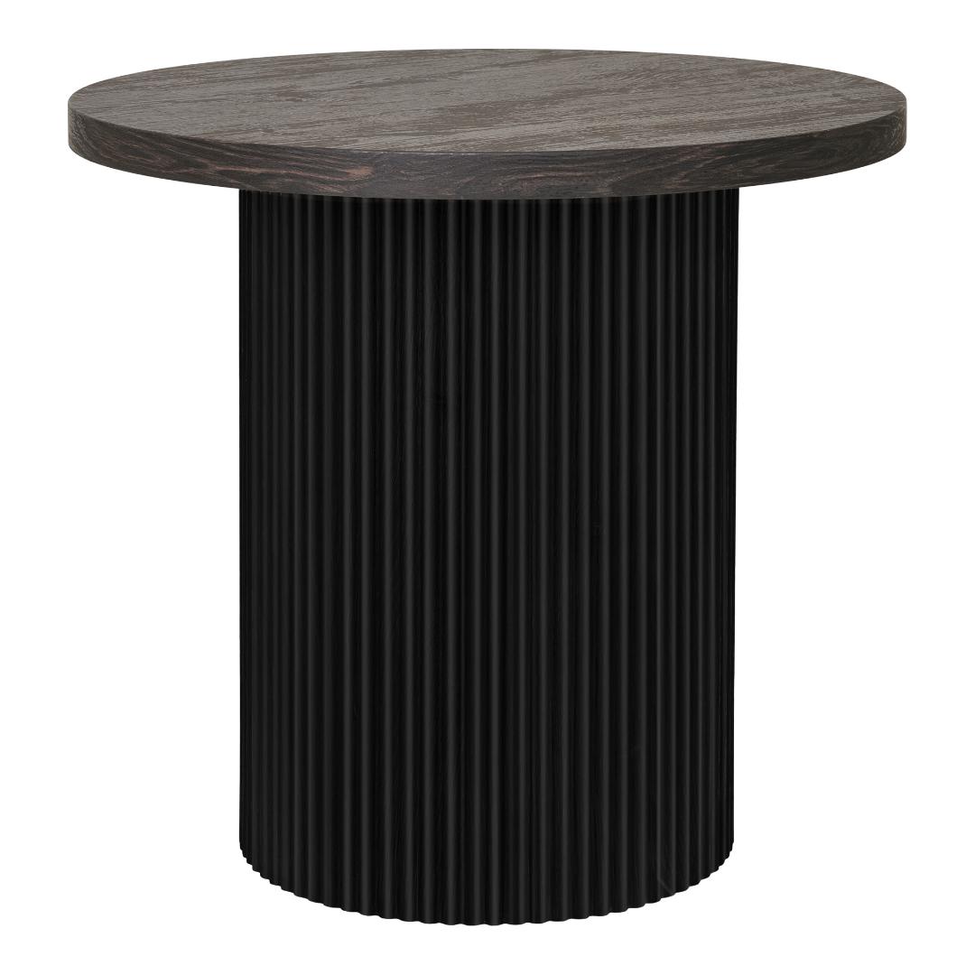 Boavista Stolik narożny Ø48 cm ciemnobrązowy.