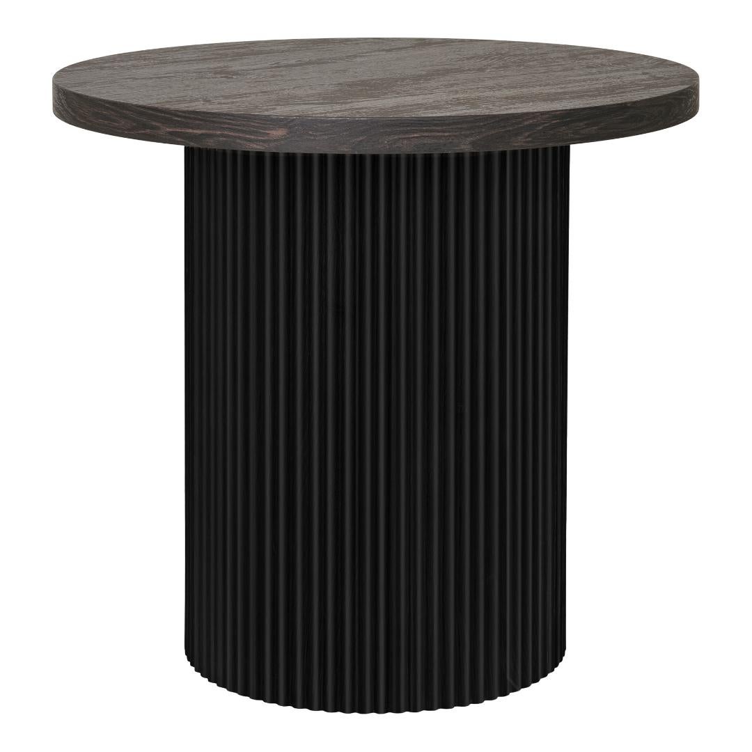 Boavista Stolik narożny Ø48 cm ciemnobrązowy.