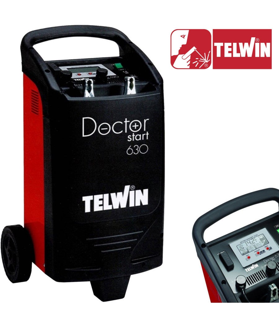 Trade Shop - Telwin Doctor Start 630 230v 12/24v Caricabatterie Avviatore Tester Elettronico - - 2