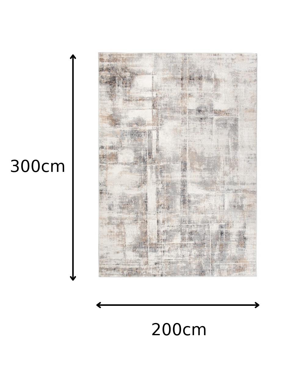 TAPISO Valley Tapis de Salon Beige Gris Crème Abstrait Taches Fin 200x300 - 5
