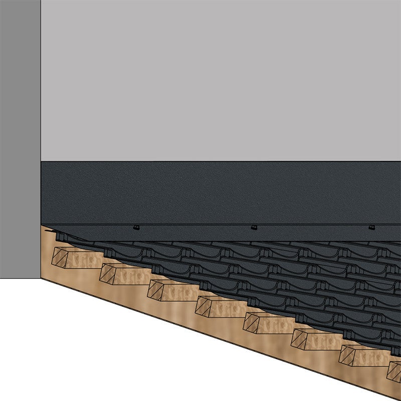 Faîtière Plate Contre Mur pour tôle tuile BACACIER Tuile R® | 1000 mm Longueur Anthracite mat - 4