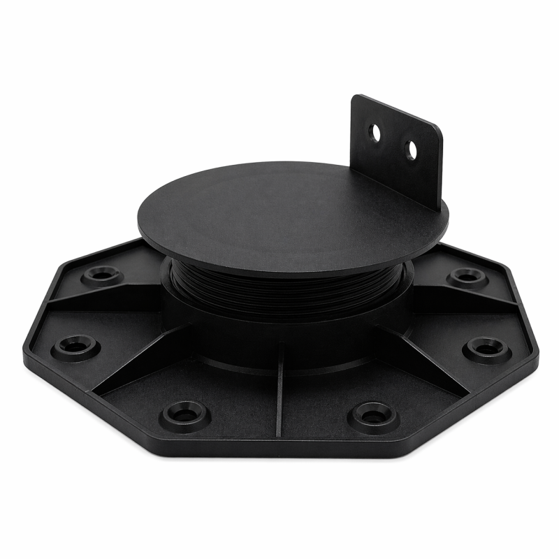 Plot réglable 18 à 30 mm pour terrasse bois et composite - support lambourde extérieur, pose facile - Coloris - Noir - 3