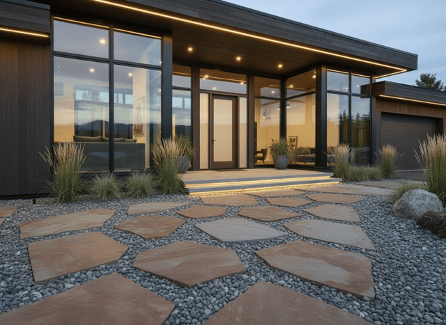 Gradino giapponese marrone rosso ruggine