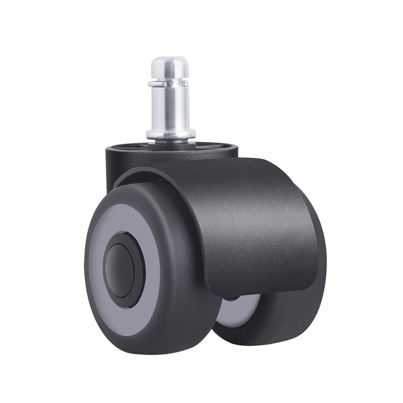 Zestaw 1 kółek do krzesła biurowego, 11x22mm, konstrukcja z podwójnymi kółkami, nie rysuje podłogi, średnica: 50mm