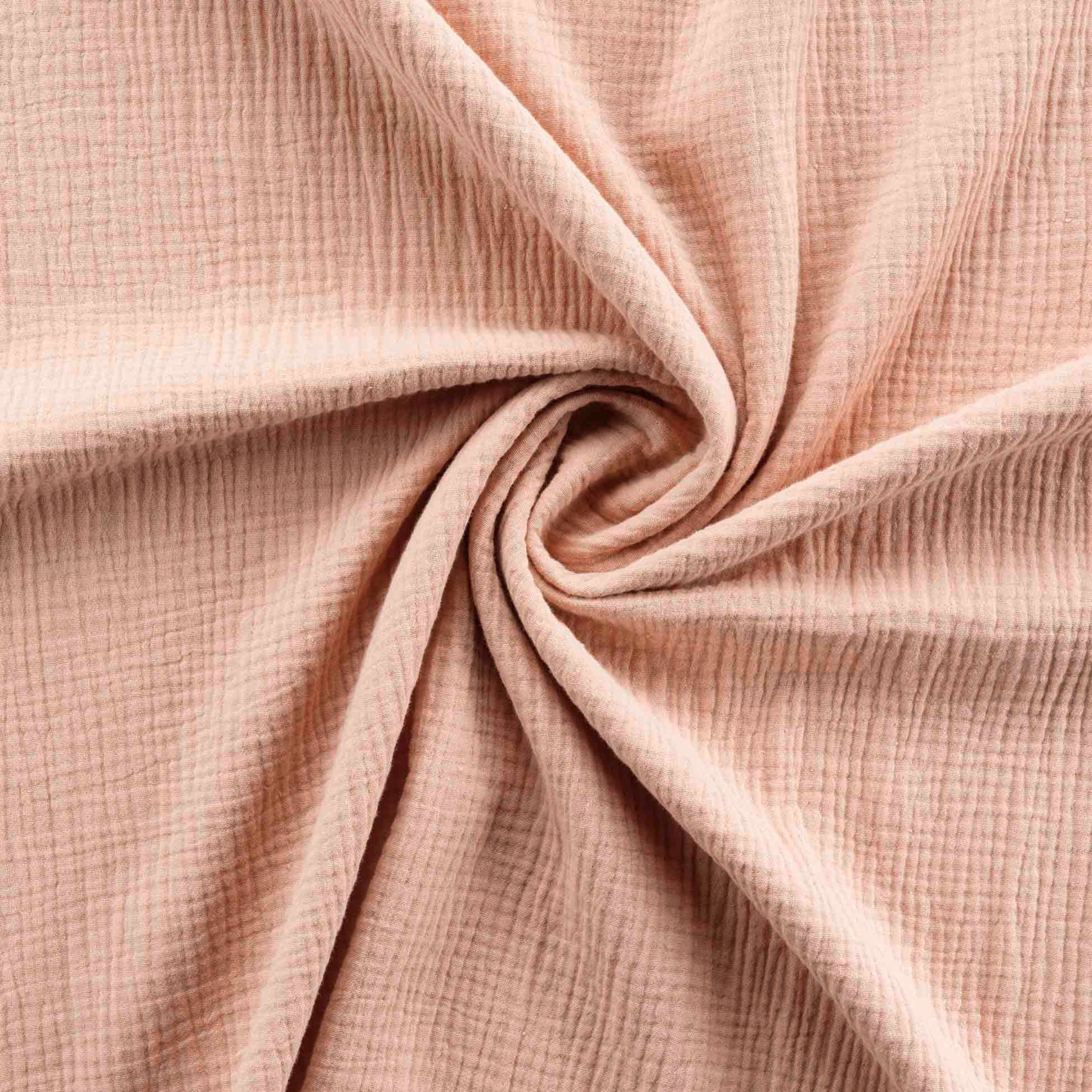 Parure de lit en gaze de coton ANGELIA - Rose Clair - 240x220 cm - Gaze de coton/Coton - 2
