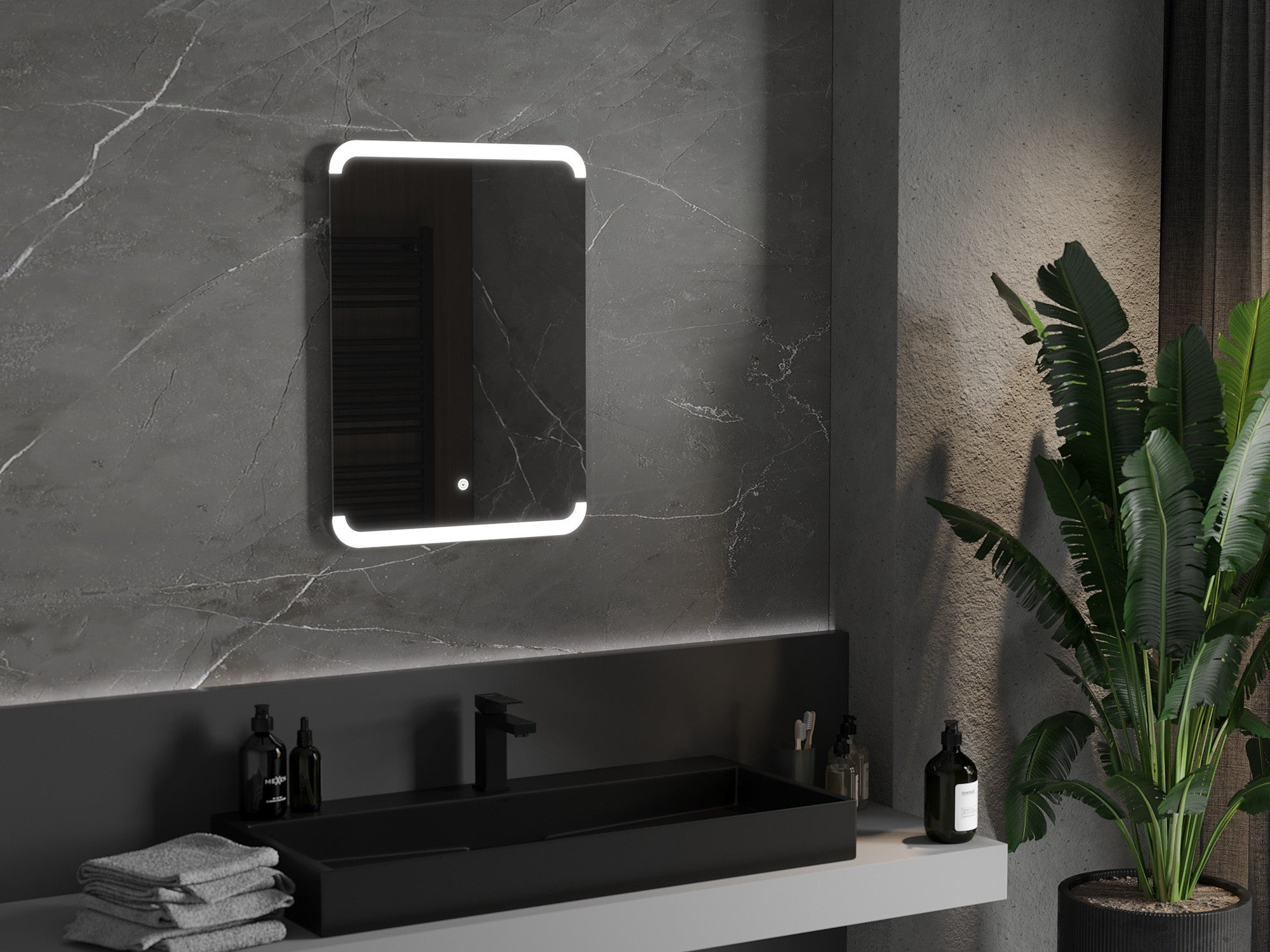 Mexen Nida lustro łazienkowe podświetlane 50 x 70 cm, LED 6000K, antypara - 9806-050-070-611-00 - 2