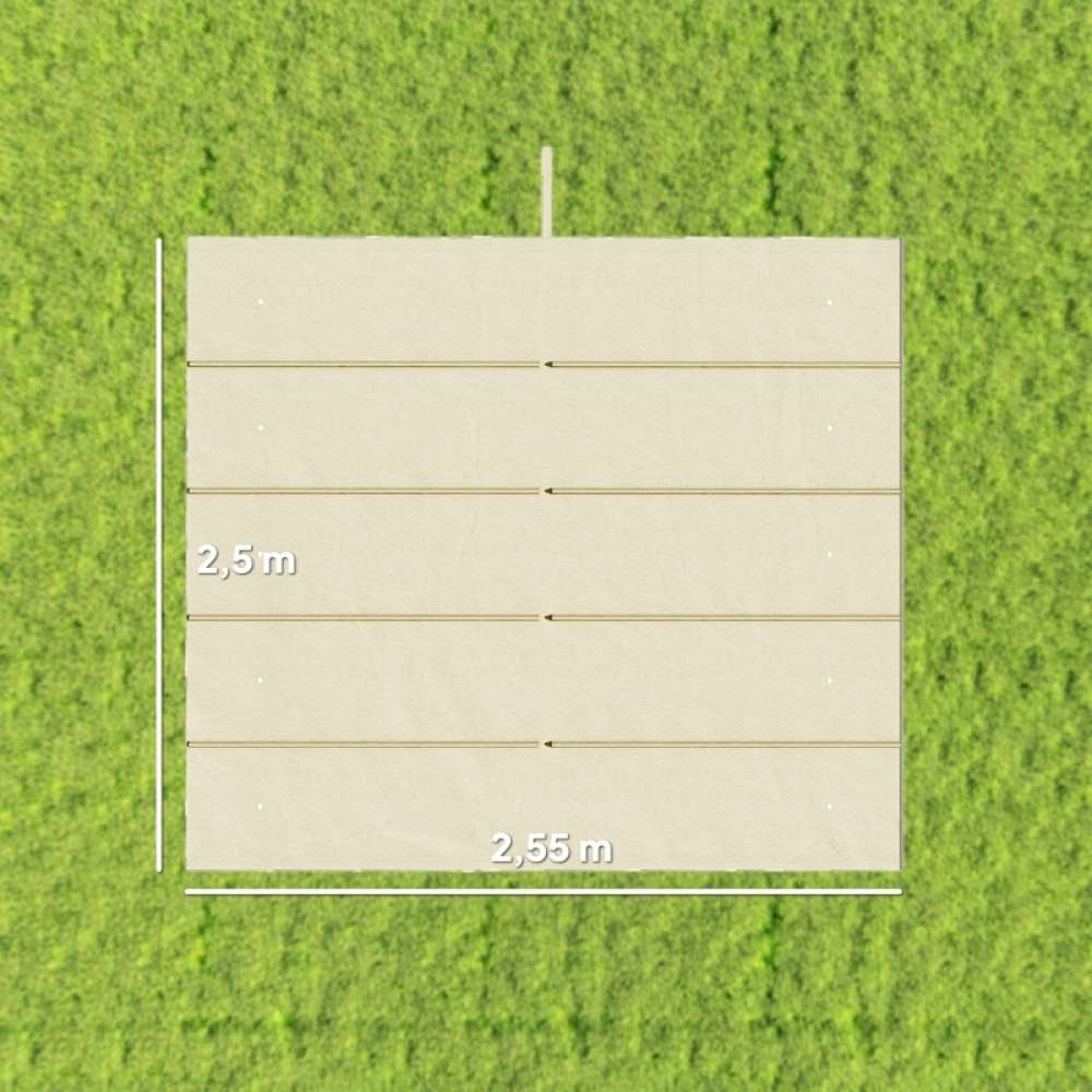 Toldo de repuesto pergola 3x3m crema poliéster impermeable techo retráctil drenaje agua resistente intemperie Leroy Merlin - 3