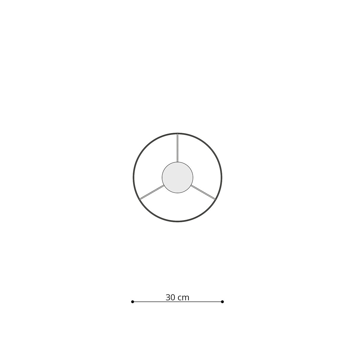 Lampe suspendue CHAT 30 LED avec ampoule 4000K - 30x30x95cm Sollux - 8