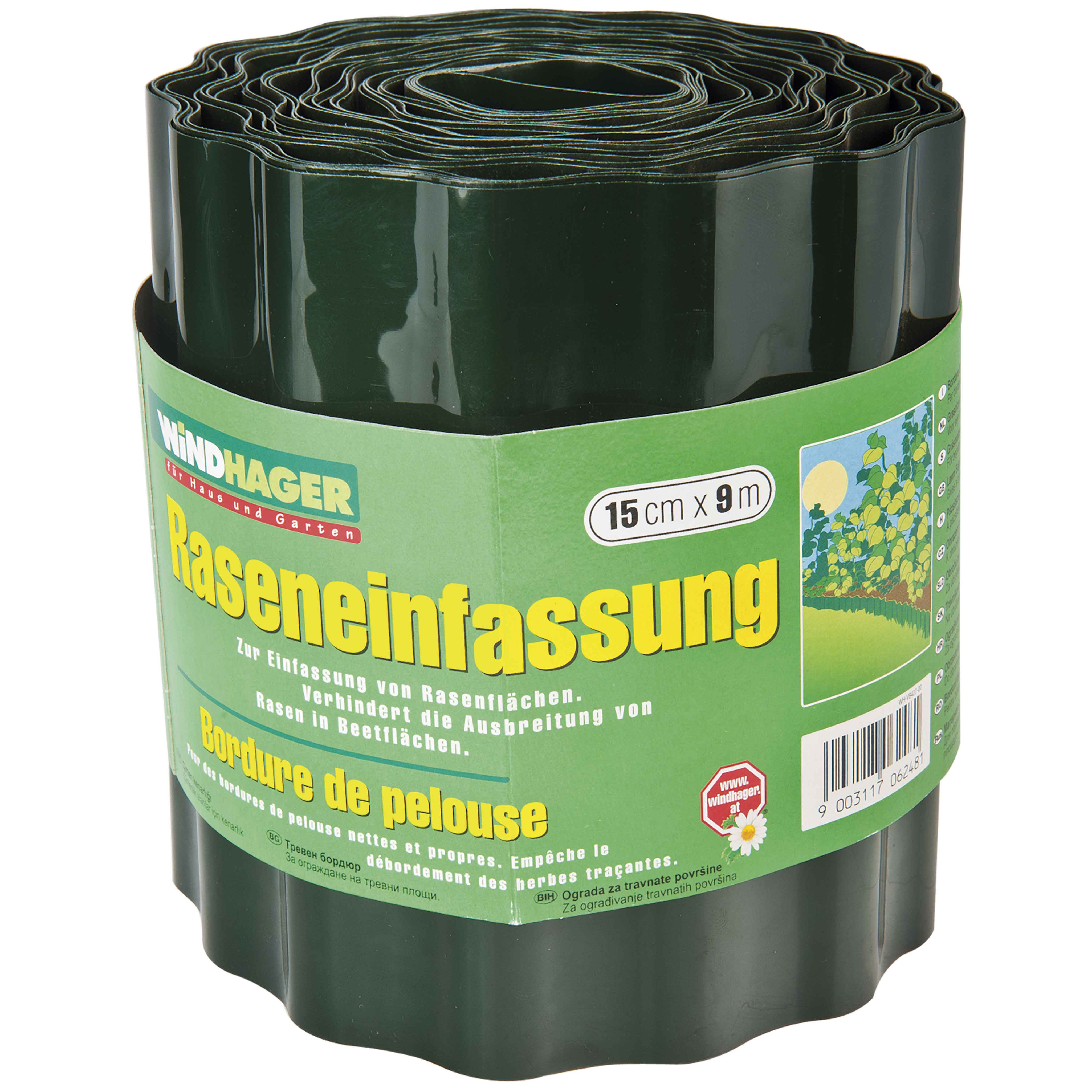 Bordure de pelouse WINDHAGER PVC flexible verte 20 cm 9 m - 3