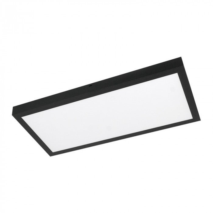 Plafon Natynkowy prostokątny czarno-biały LED 24W 4000K 1900lm wym: 3,8 x 29,5 cm IP20 aluminium Ecolight