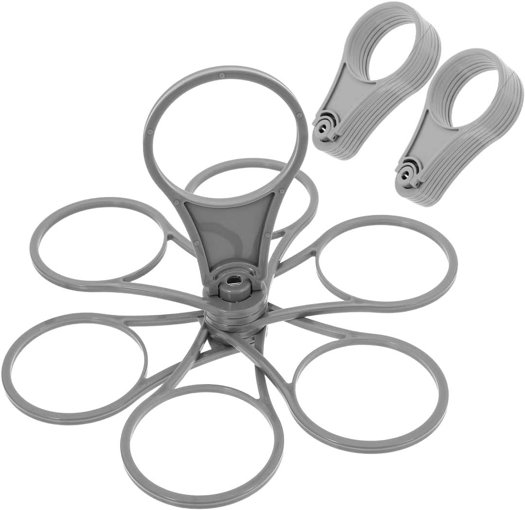 Lot De 2 Porte-Gobelets Pliables 6 En 1 Avec Poignée - Porte-Boissons Rotatifs Réutilisables Pour Café Bière