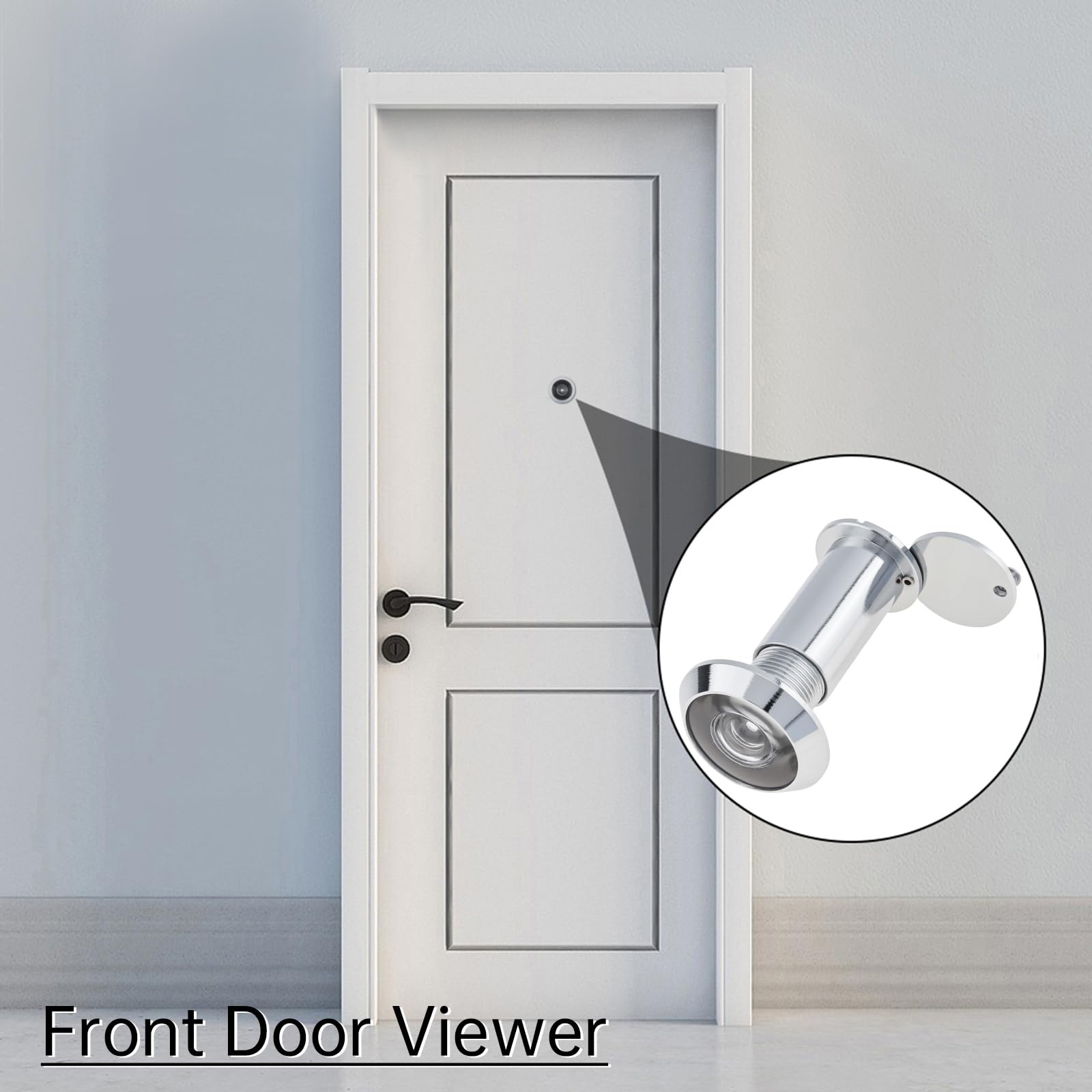 Judas de Porte 200 degrés Judas avec mèche de 16 mm pour portes de 38 à 60 mm d'épaisseur pour bureaux, maisons, hôtels - 6