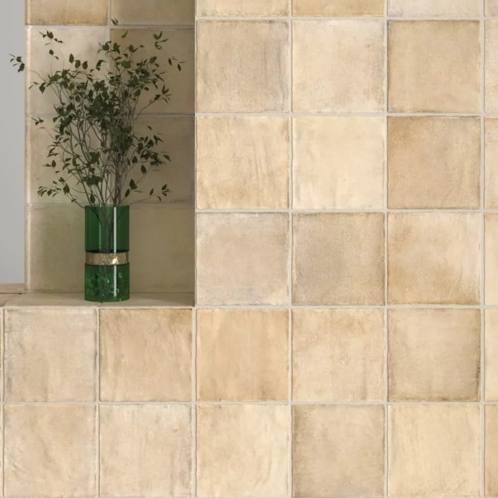 6m² Carrelage Mural Effet Zellige Beige Sable Mat SABBIA 10x10 cm Arena (0 ...
