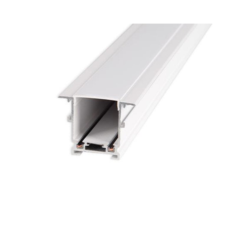 Szynoprzewód Luxo 48V 2m podtynkowy ze środkiem IP20 biały mat tracklight MasterLED