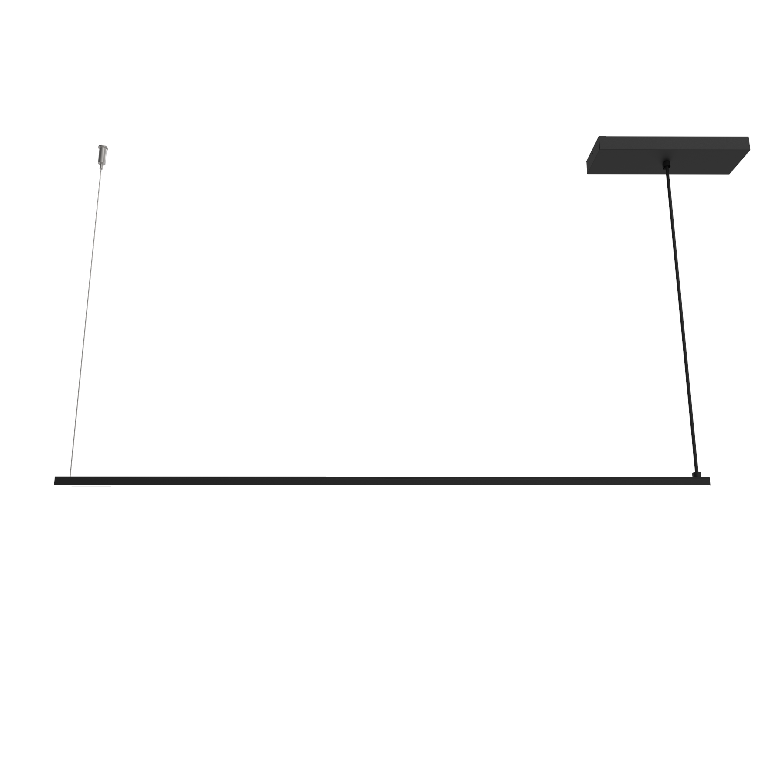 Lumicom | splint 1x lampara de techo, strip led, 17w/m, 4000k, metal, negro mate, l100cm