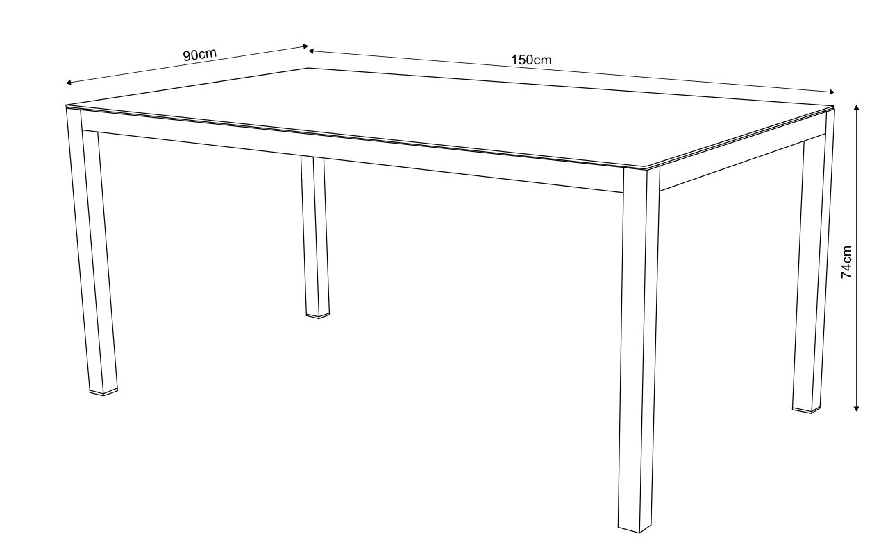 Mesa de Jardín Rectangular de Aluminio Blanca 150x90 cm – Cristal Templado | Exterior y Terraza FORMENTERA - 9