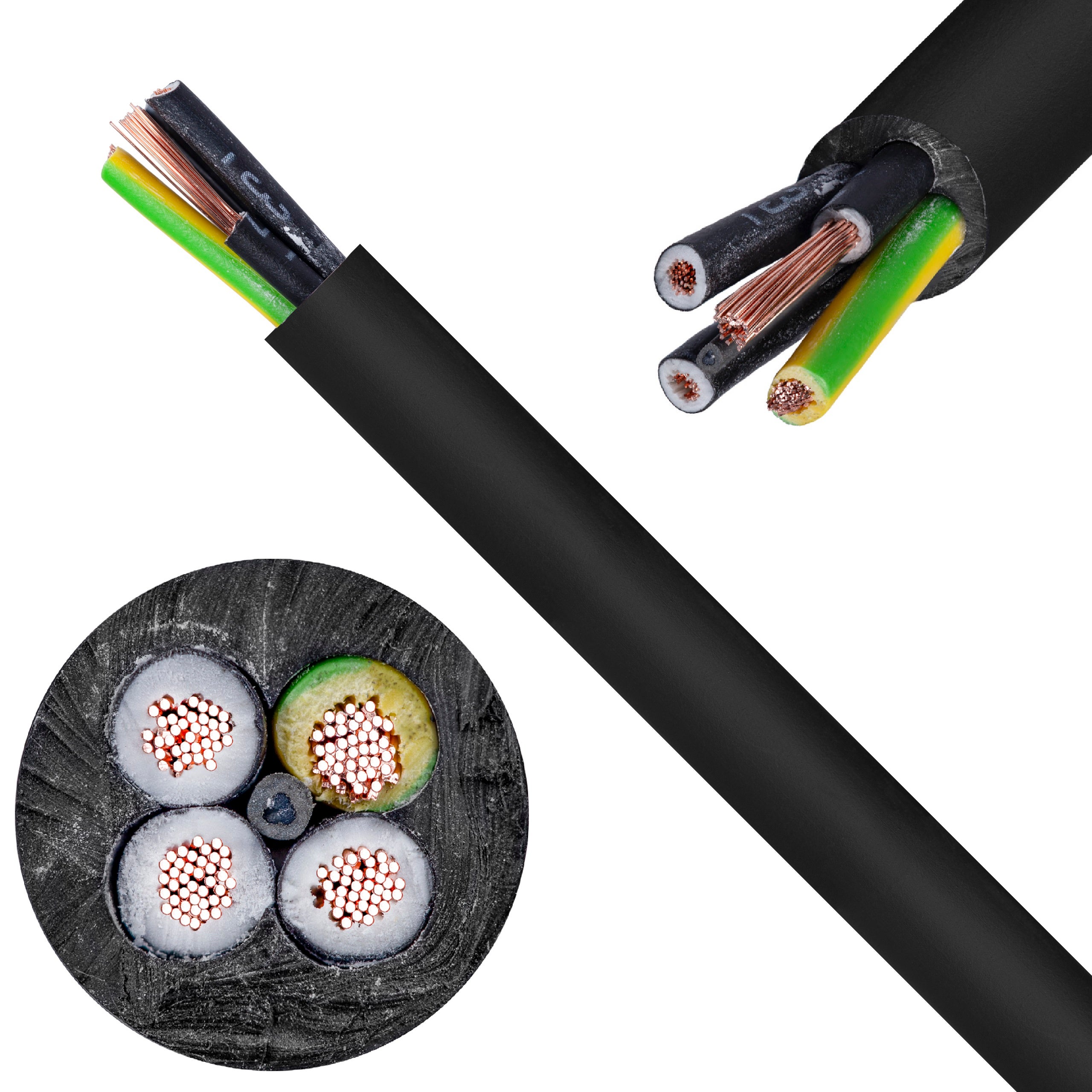 Kabel sterowniczy JZ-600 4x2,5mm2 czarny 0,6/1kV zewnętrzny numerowany olejoodporny linka Helukabel 100m
