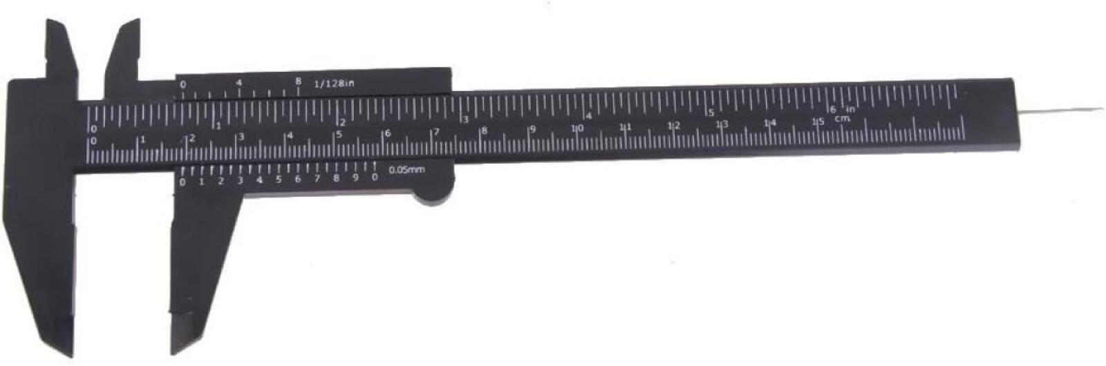 Mini suwmiarka ślizgowa wielokrotnego użytku z tworzywa sztucznego o długości 150 mm do prac ręcznych