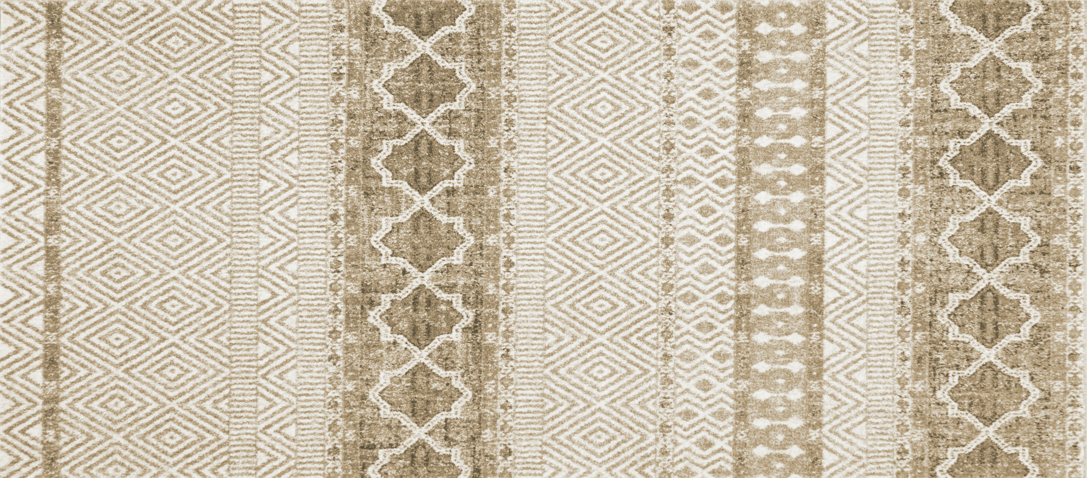 Alfombra de vinilo, marrakech beige 66x150 cm - pvc antideslizante, lisa impresa, vinilica para cocina o salón, lavable