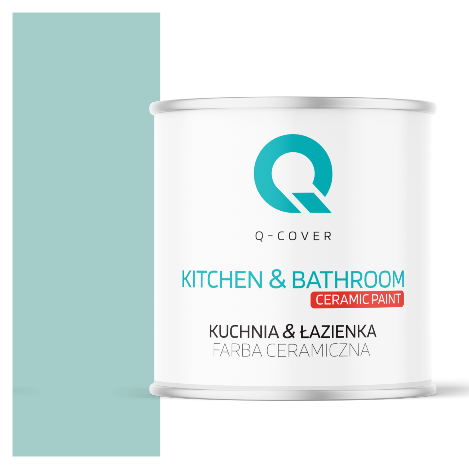 Farba Ceramiczna Kuchnia &amp; Łazienka Q-Cover Miętowy H1553 Głęboki Mat 2L