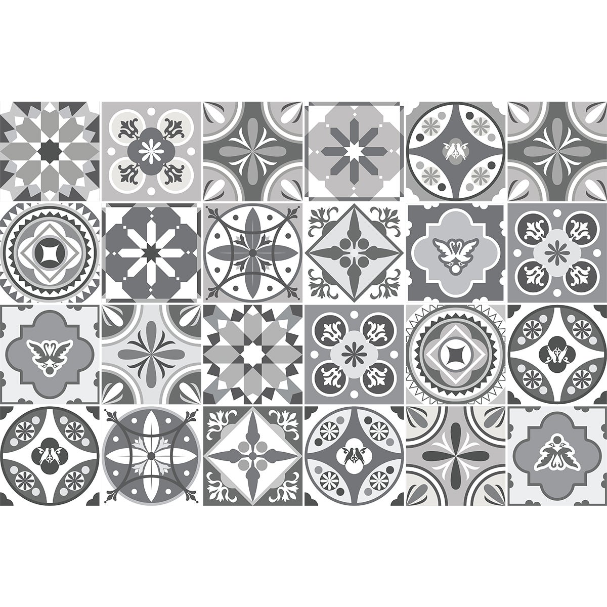 24 adesivi piastrelle di cemento azulejos arcangel - Sticker adesivo - adesivi murali - 24stickers15x15cm - 6