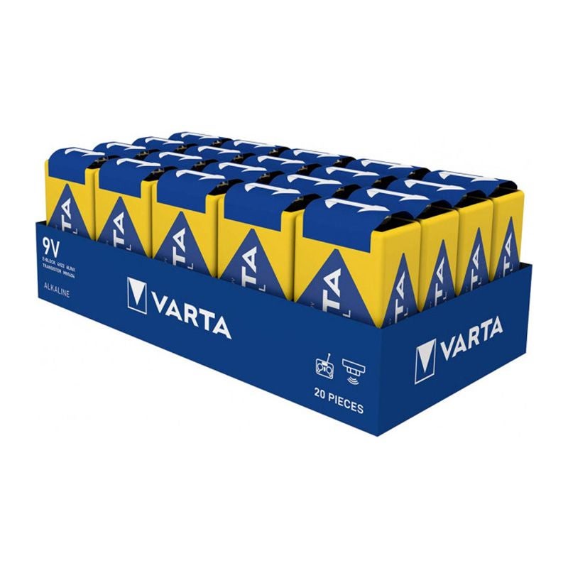 Lot de 20 piles Alcaline 9V Varta - 2