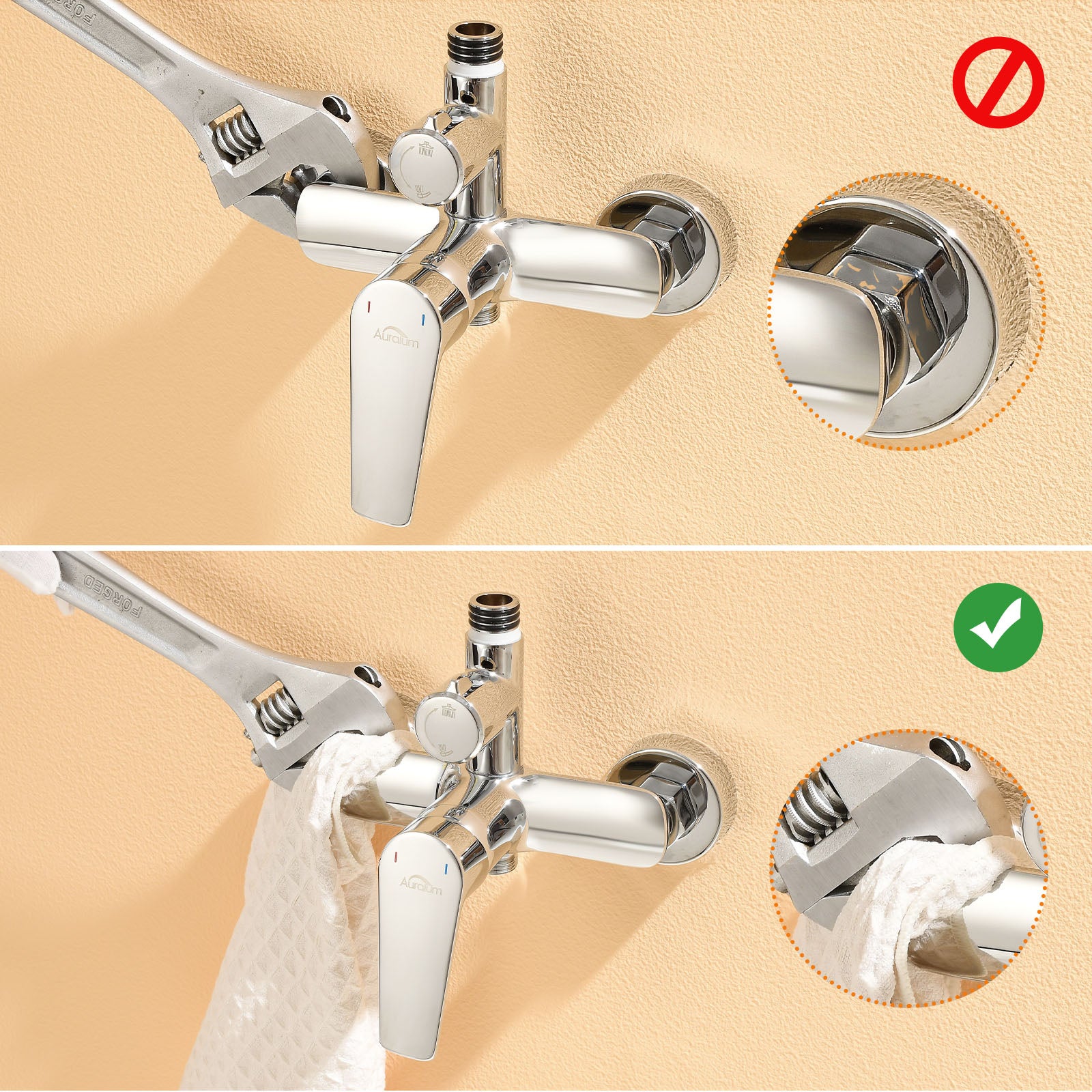 Colonne de Douche Mécanique Chromé,Ensemble Douche Ronde,Tête Douche10 Pouces,Douchette avec 3 Jets D'eau,Hauteur Réglable103-139 cm,EU Modèle - 7