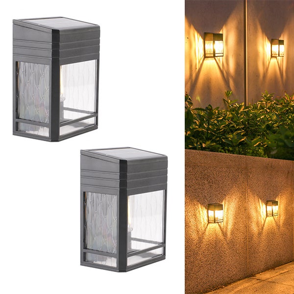 Uds Luz Solar Led Retro Para Exteriores Colector Solar Impermeable