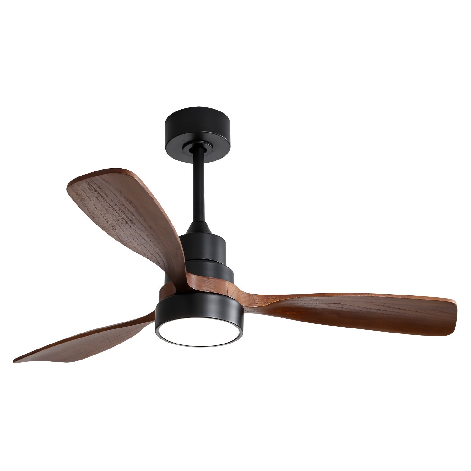 Ventilateur de Plafond Moderne 48 Pouces avec Lumière LED 18W, Pales en Bois Massif, Moteur DC Réversible à 6 Vitesses, Télécommande - 9