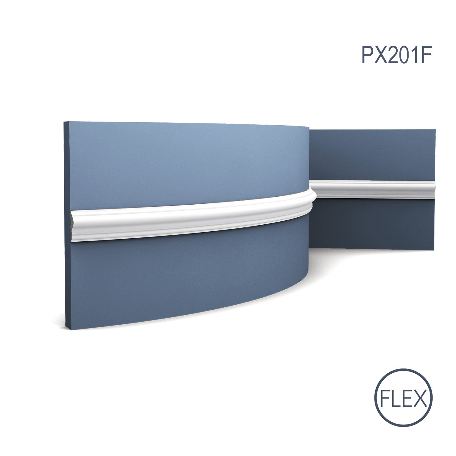 Moldura para pared AXXENT PX201F Moldura decorativa Perfil de estuco 2 m - 2
