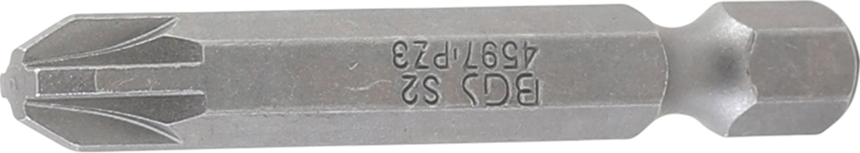BGS Bit długości 50 mm napęd zewnętrzny sześciokątny 6,3 mm (1/4") krzyżakowy PZ3 - 4597