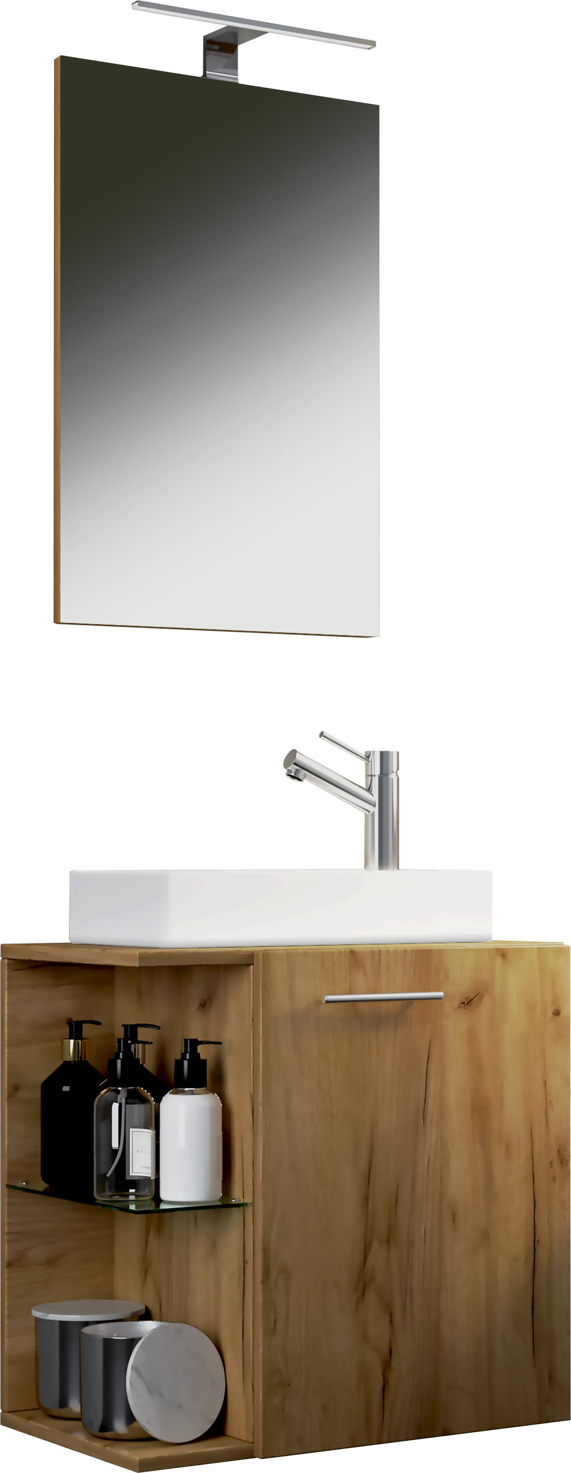 umywalka do mebli łazienkowych Hausa Dąb miodowy W. 122 x S. 52 x G. 34 cm