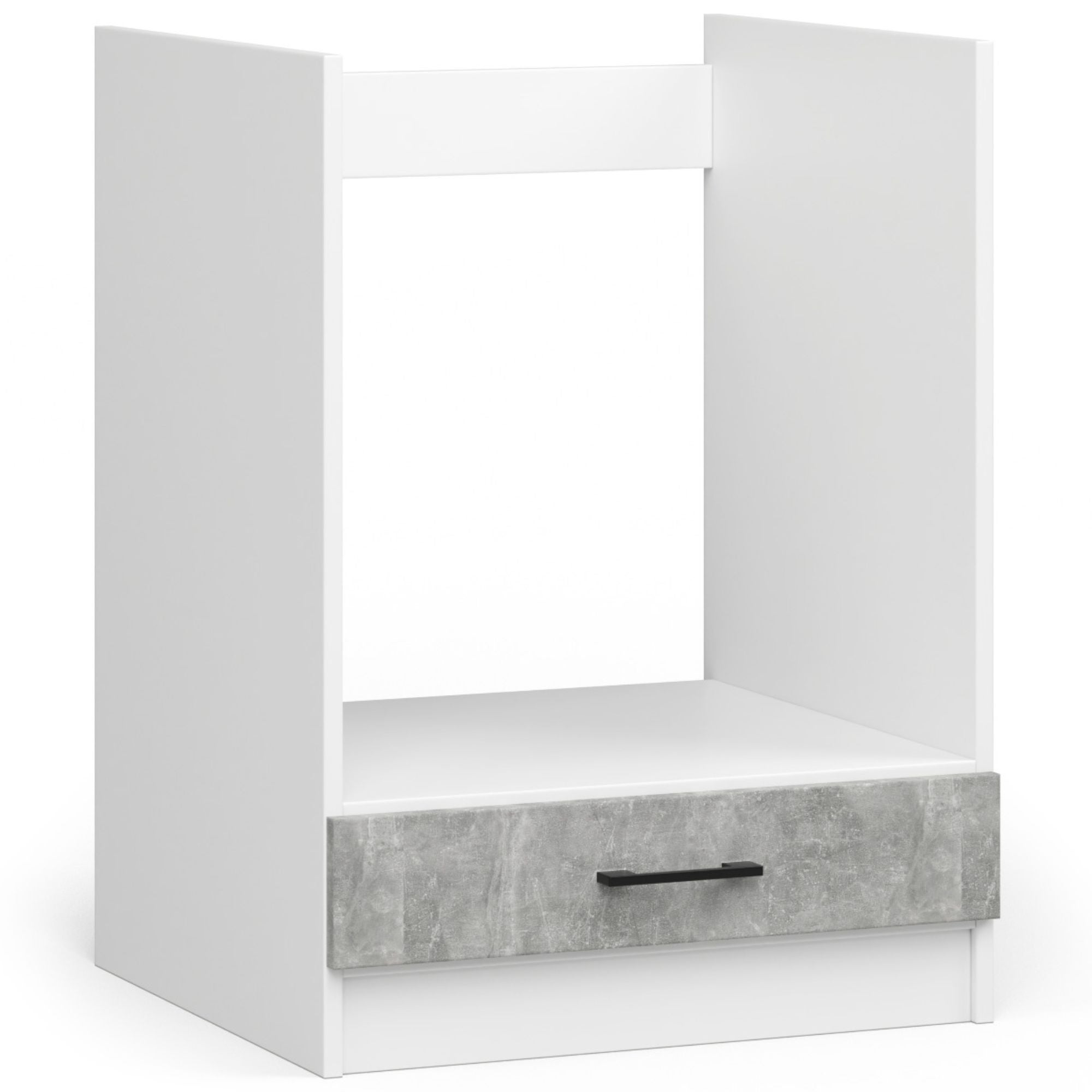Szafka kuchenna pod AKORD piekarnik S60 system OLIWIA Biała 60 cm 1 drzwi kolor Beton mat 1 półka 60x55x82 cm