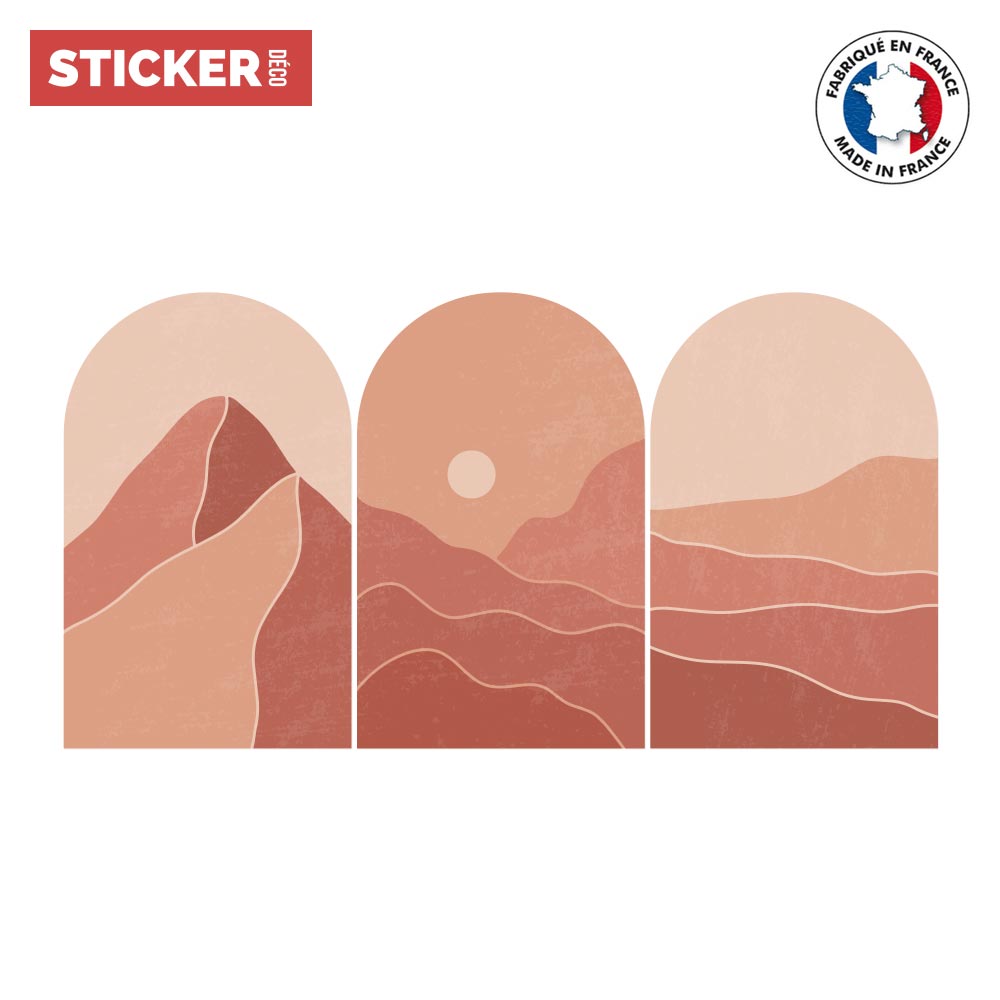 Stickers Paysage Terracotta - XL (Largeur 120cm, Hauteur 62,5cm) - 2