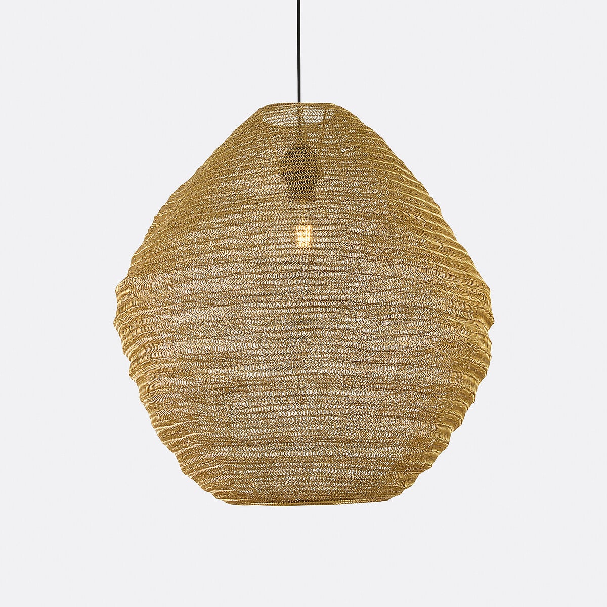 Suspension maille métal fer Ø40 cm, Mita - Laiton - taille unique | Leroy Merlin