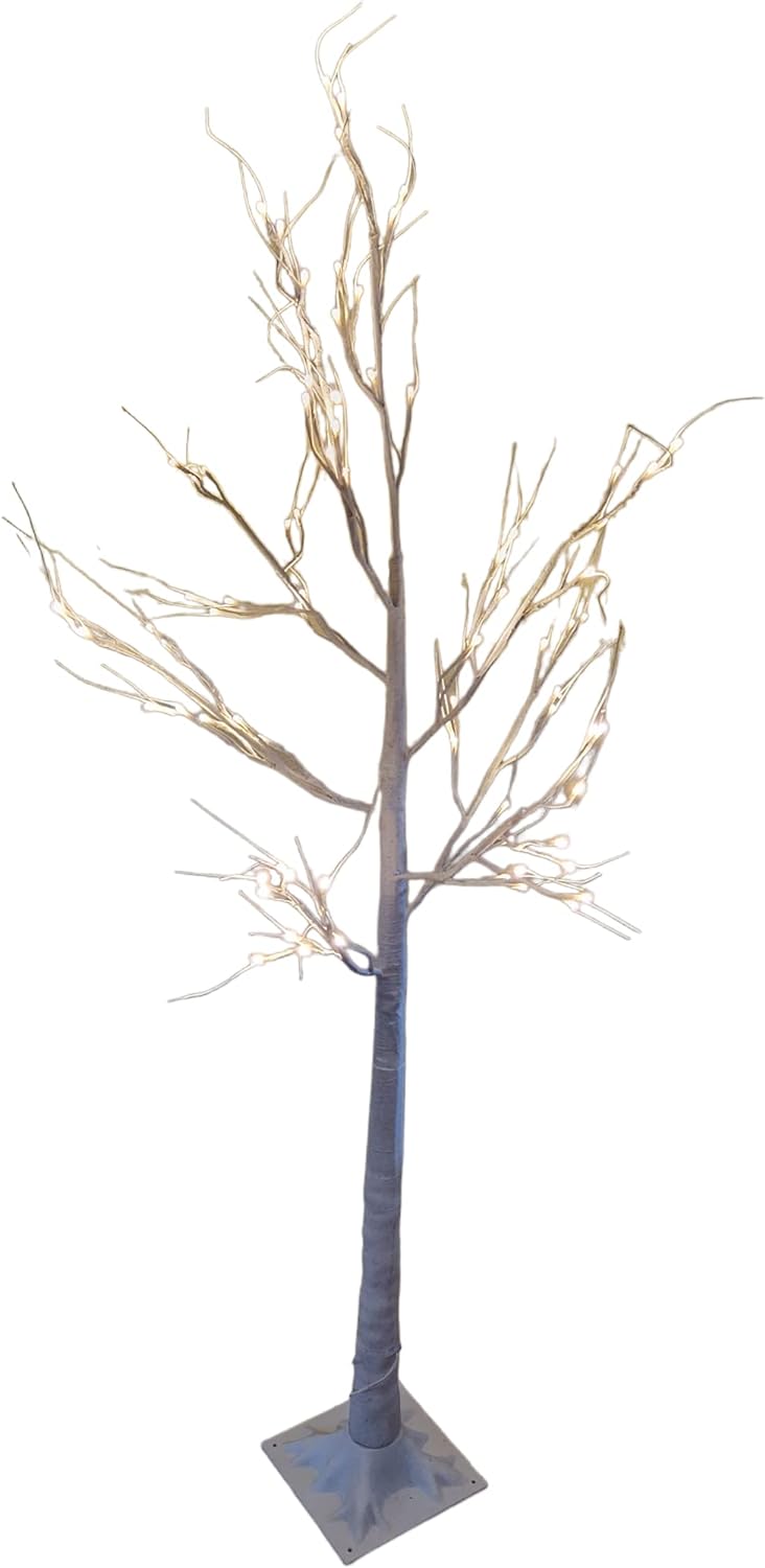 Albero LED Decorativo di Natale, Altezza 150 cm, Bianco Caldo 3000k, 80 ...