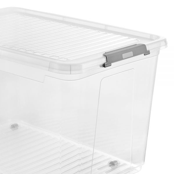 Boite avec couvercle clips et roulettes 37 ou 56 litres - 56 Litres - 2