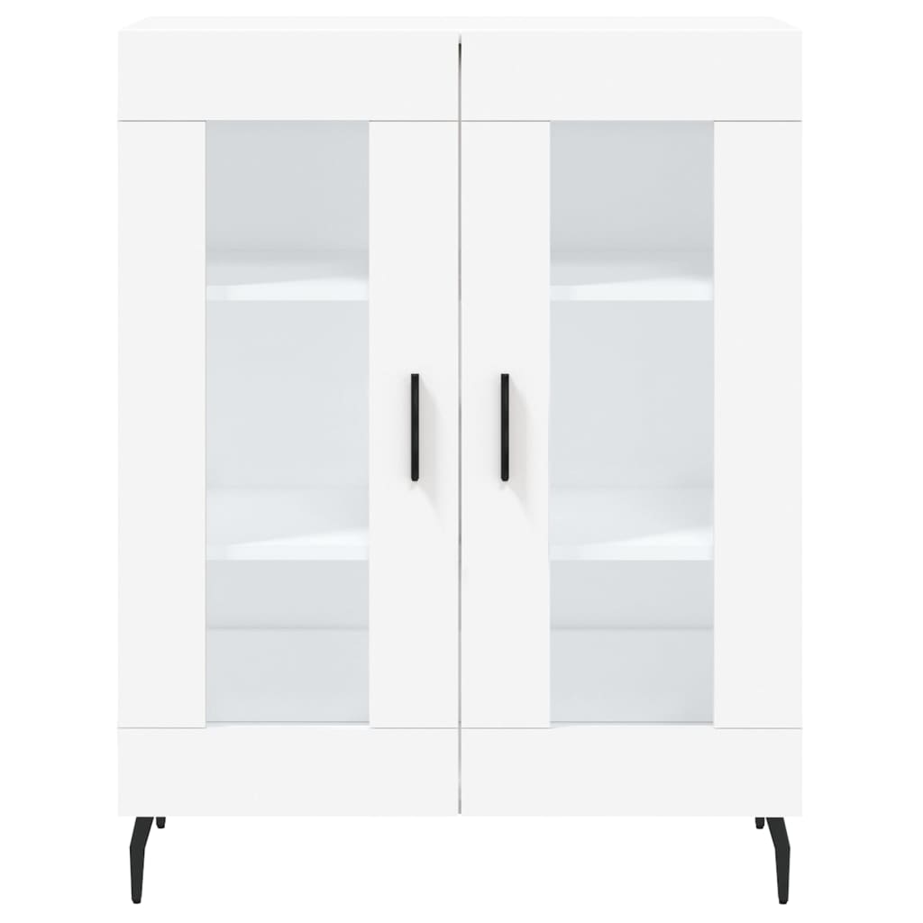 Buffet haut Blanc 69,5x34x180 Bois d'ingénierie - 8