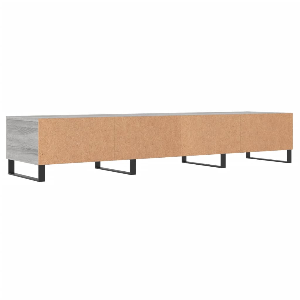 Meuble TV sonoma gris 150x36x30 bois d'ingénierie - 8
