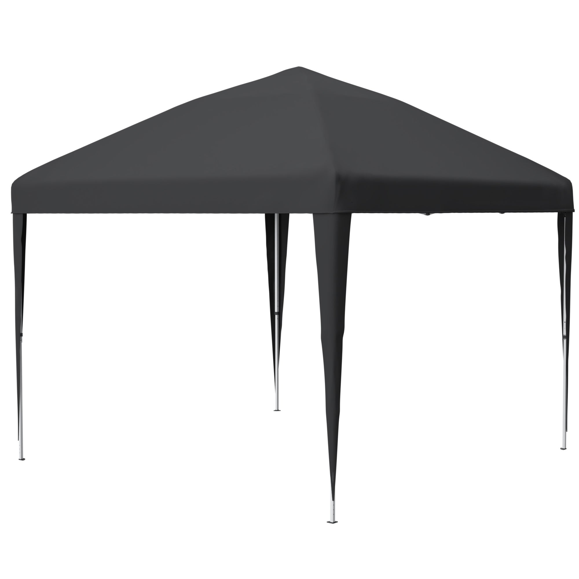 Pavillon pliant 3x3m, hauteur réglable, avec 4 sacs de sable et sac de transport (noir) - 3