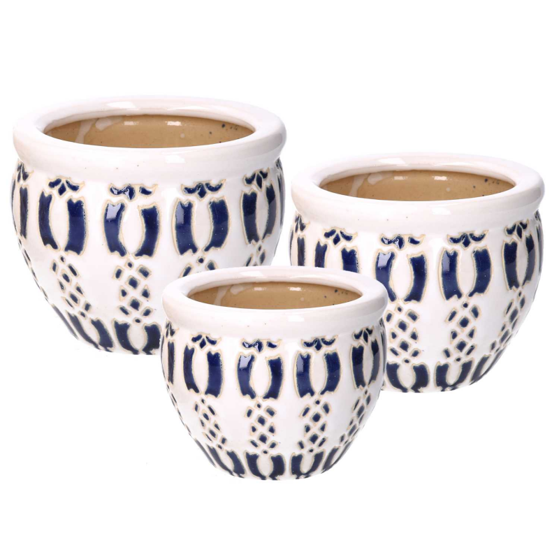 Coprivaso In Ceramica Gres Gisela Graham 36612 – Piccolo, Bianco Smaltato Con Faccina