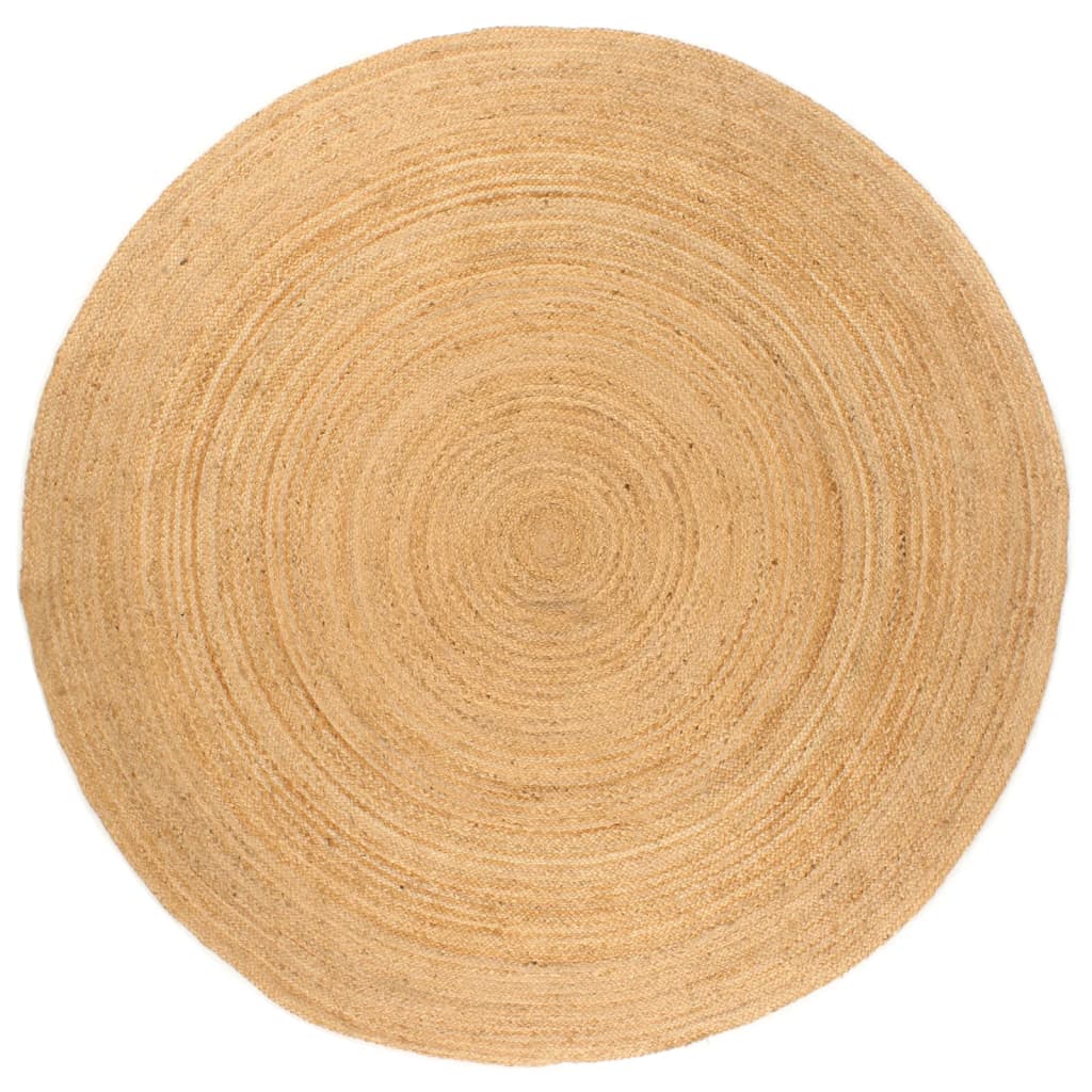 Dywan pleciony z juty, 240 cm, okrągły vidaXL